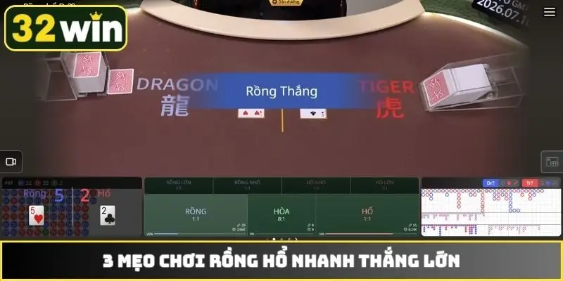 3 mẹo chơi Rồng Hổ nhanh thắng lớn