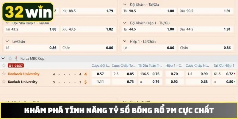 Khám phá tính năng tỷ số bóng rổ 7M cực chất